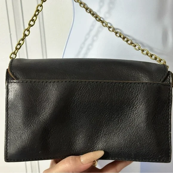 Madewell dark brown leather crossbody